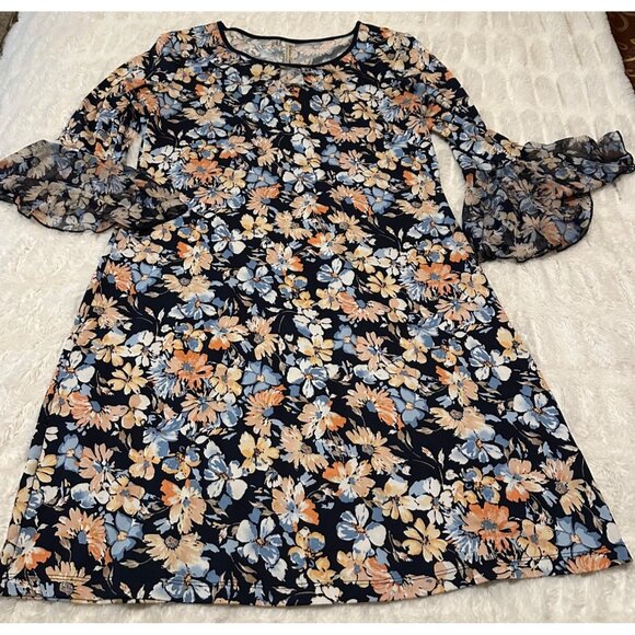 PerSeption Concept Brand Mini Floral Shift Dress Polyester Blend Women's Size M - Picture 14 of 15